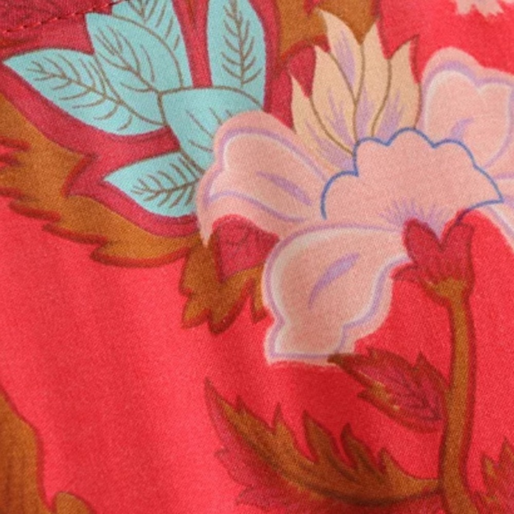 Boho Kimono Dress Floral Print Maxi Gypsy Red - Picture 11 of 13
